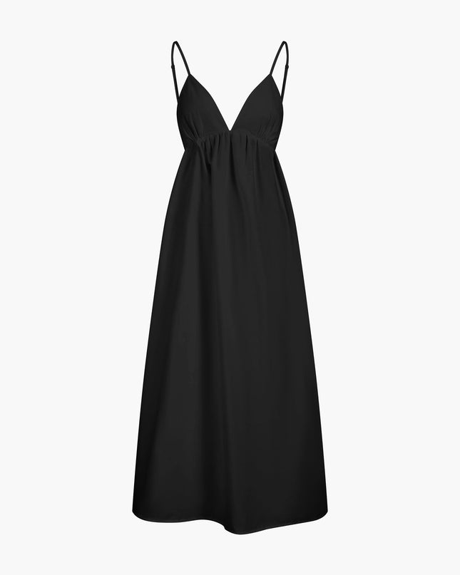 Judith | Backless Relaxed Fit Cotton Long Dress