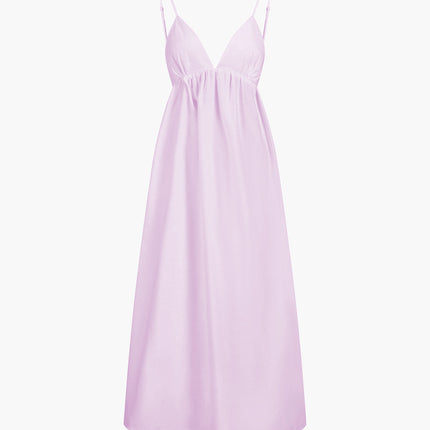 Judith | Backless Relaxed Fit Cotton Long Dress