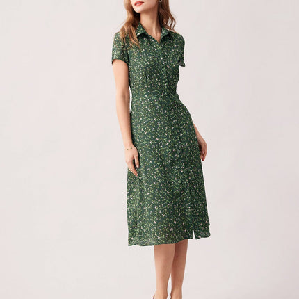 Juliana | Collared Button-Up Floral Summer Dress