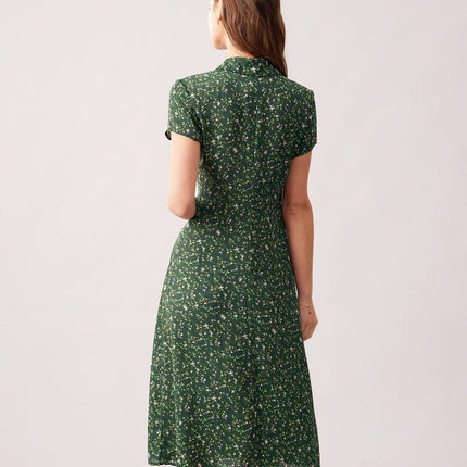 Juliana | Collared Button-Up Floral Summer Dress