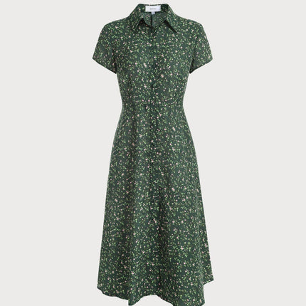 Juliana | Collared Button-Up Floral Summer Dress