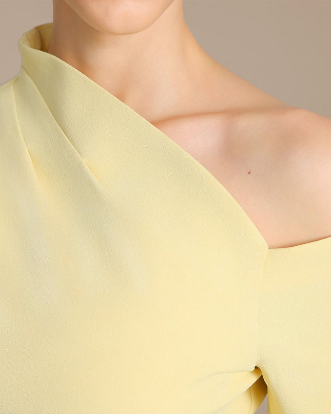 Juliette | Bare Shoulder Crepe Maxi Dress