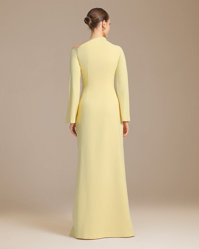 Juliette | Bare Shoulder Crepe Maxi Dress