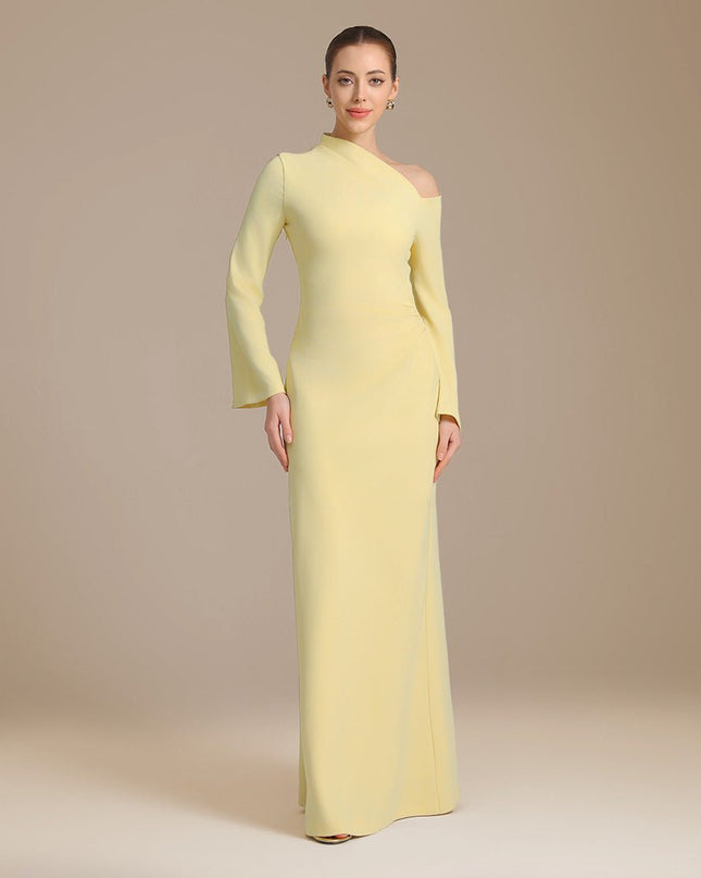 Juliette | Bare Shoulder Crepe Maxi Dress