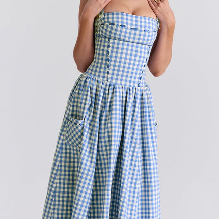 Juno | Fitted Waist Gingham Sundress