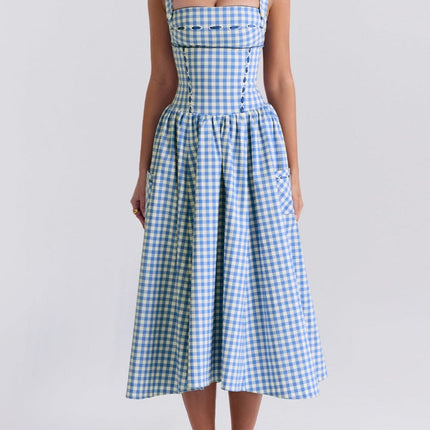 Juno | Fitted Waist Gingham Sundress
