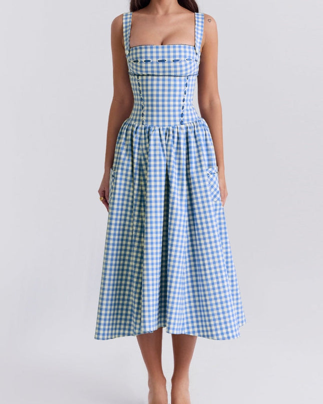 Juno | Fitted Waist Gingham Sundress