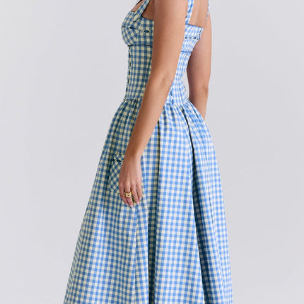 Juno | Fitted Waist Gingham Sundress