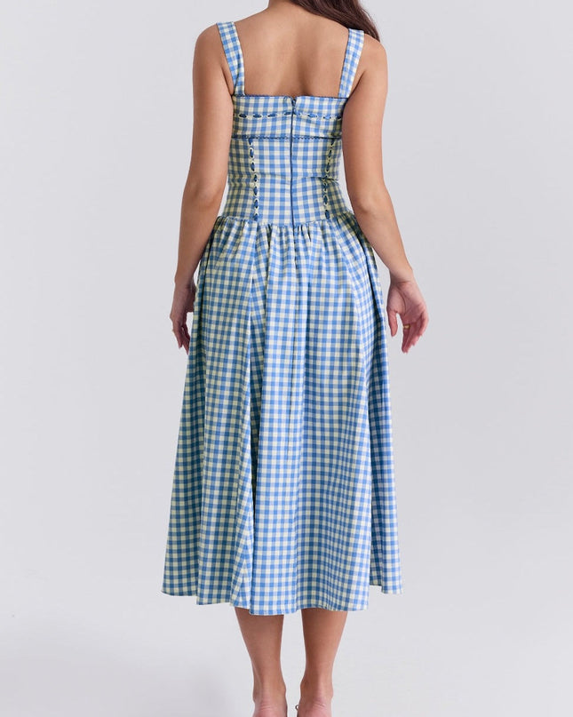 Juno | Fitted Waist Gingham Sundress