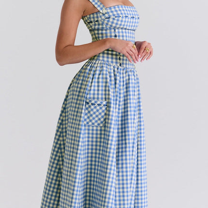 Juno | Fitted Waist Gingham Sundress