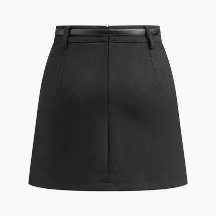 Kendall | Slim Fit Mini Skort With Belt