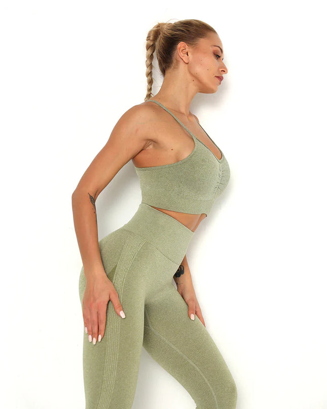 Apex | Seamless Sports Bra – Elevate Your Activewear - Dark Khaki