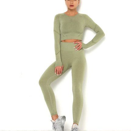 Apex | Long Sleeve Seamless Top – Sculpted Style with Everyday Performance - Dark Khaki