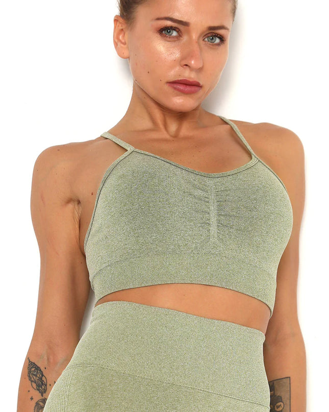 Apex | Seamless Sports Bra – Elevate Your Activewear - Dark Khaki