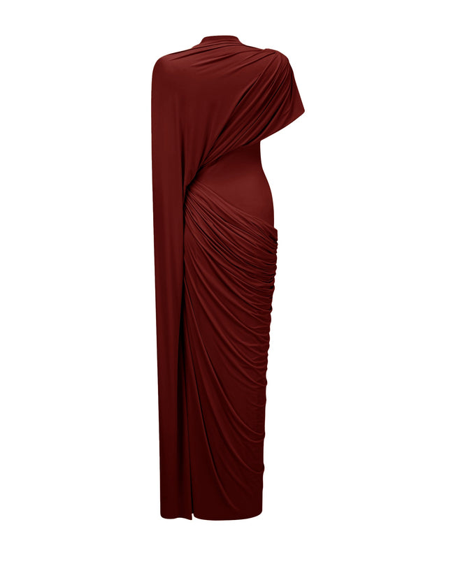 Larissa | Asymmetrical Draped Cape Prom Dress Set