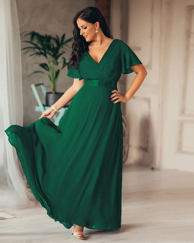 Larissa | Empire Waist Flutter Sleeve Bridesmaid Dress