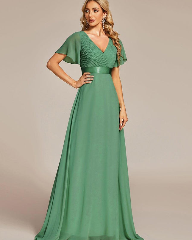 Larissa | Empire Waist Flutter Sleeve Bridesmaid Dress