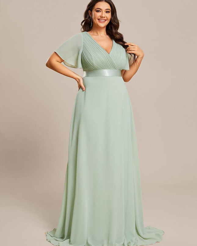 Larissa | Empire Waist Flutter Sleeve Bridesmaid Dress