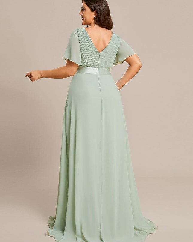 Larissa | Empire Waist Flutter Sleeve Bridesmaid Dress