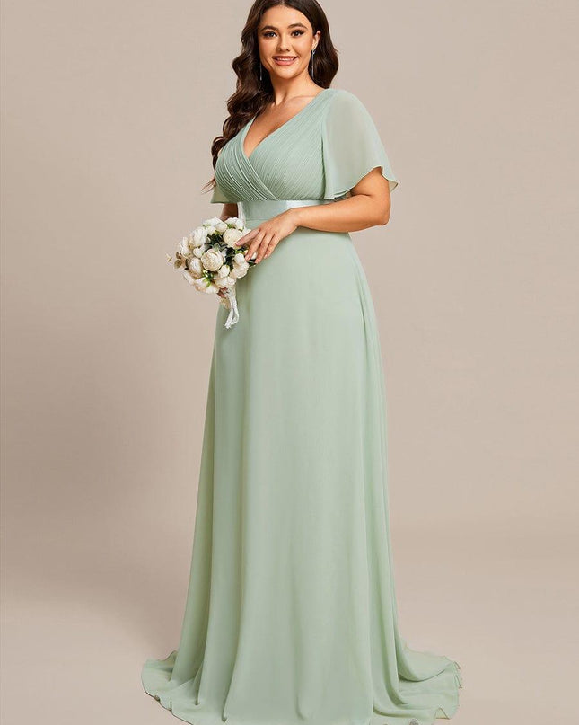 Larissa | Empire Waist Flutter Sleeve Bridesmaid Dress