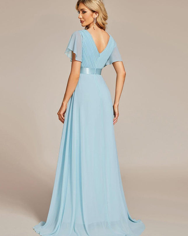 Larissa | Empire Waist Flutter Sleeve Bridesmaid Dress