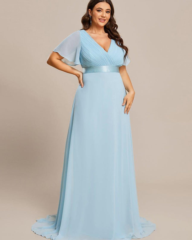 Larissa | Empire Waist Flutter Sleeve Bridesmaid Dress