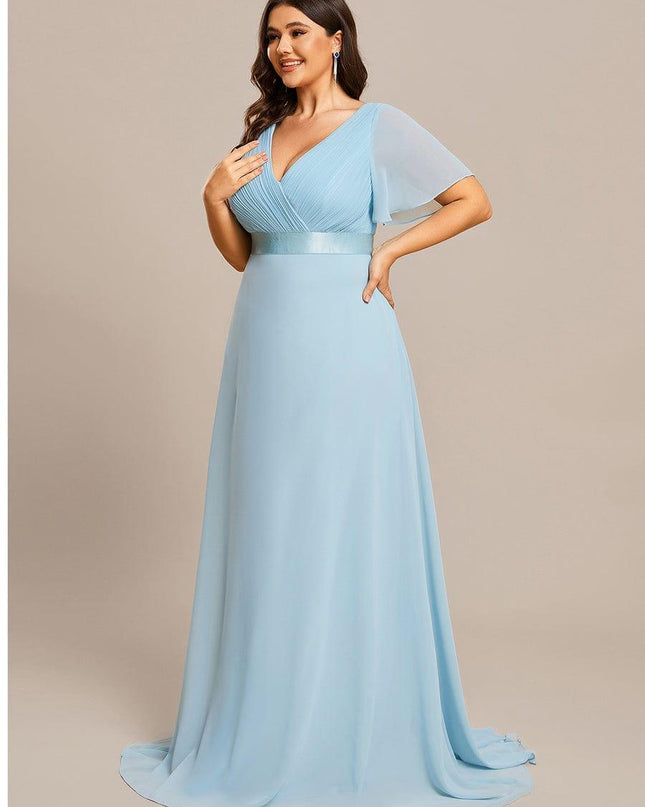 Larissa | Empire Waist Flutter Sleeve Bridesmaid Dress