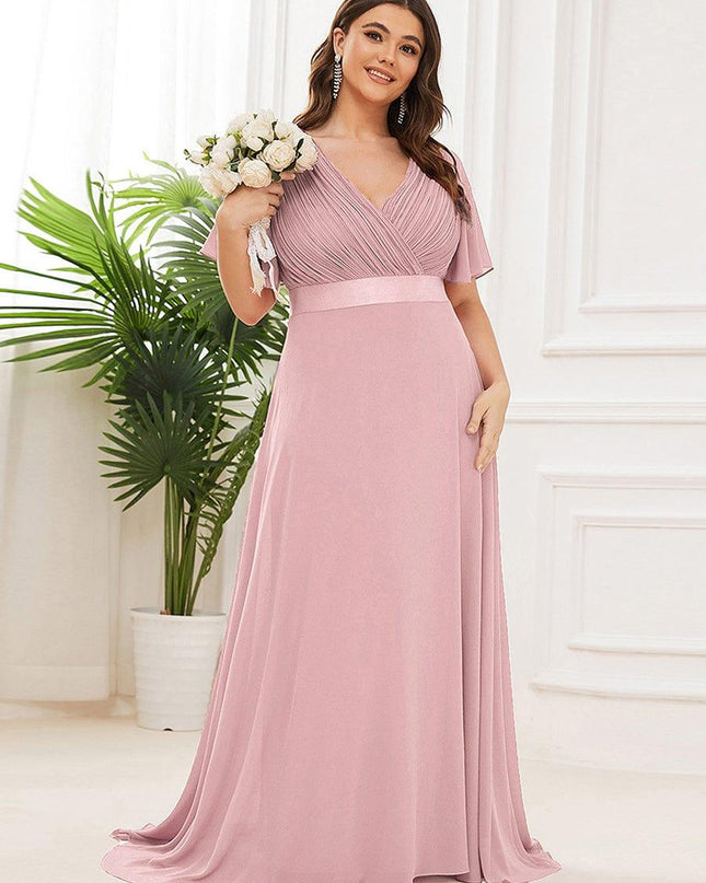Larissa | Empire Waist Flutter Sleeve Bridesmaid Dress