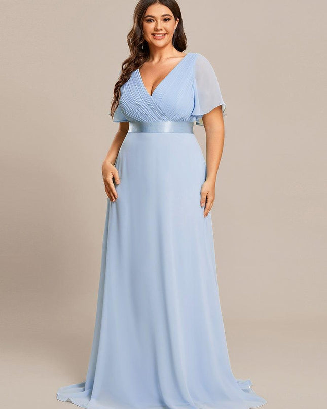Larissa | Empire Waist Flutter Sleeve Bridesmaid Dress