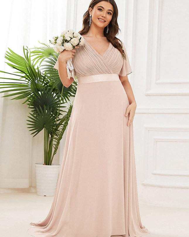 Larissa | Empire Waist Flutter Sleeve Bridesmaid Dress