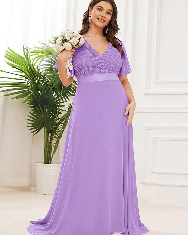 Larissa | Empire Waist Flutter Sleeve Bridesmaid Dress