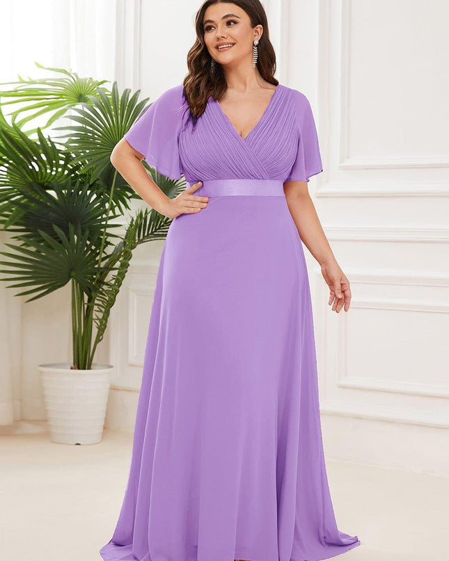 Larissa | Empire Waist Flutter Sleeve Bridesmaid Dress
