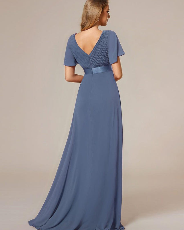 Larissa | Empire Waist Flutter Sleeve Bridesmaid Dress