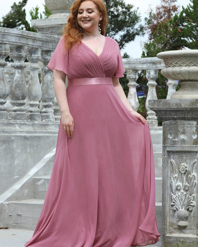 Larissa | Empire Waist Flutter Sleeve Bridesmaid Dress