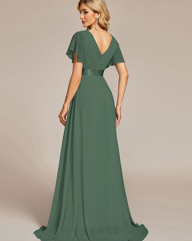 Larissa | Empire Waist Flutter Sleeve Bridesmaid Dress