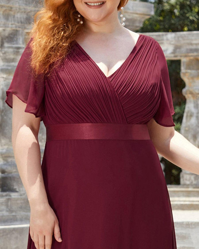 Larissa | Empire Waist Flutter Sleeve Bridesmaid Dress