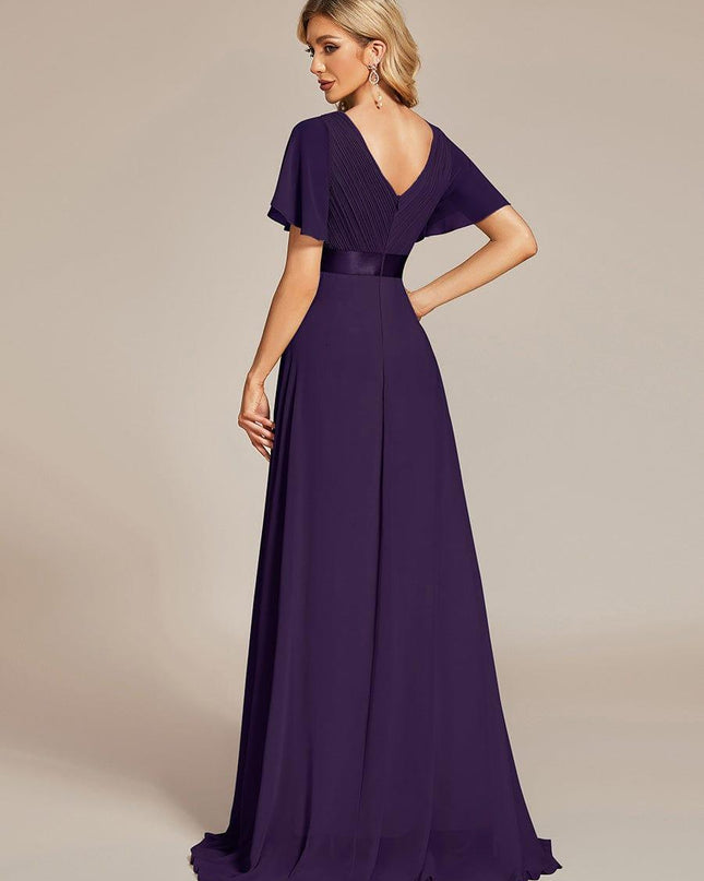 Larissa | Empire Waist Flutter Sleeve Bridesmaid Dress