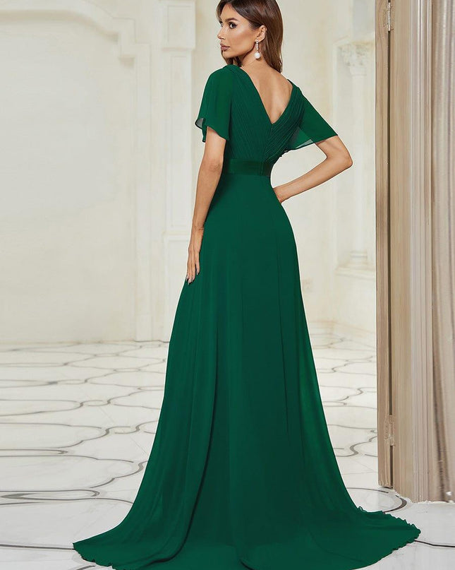 Larissa | Empire Waist Flutter Sleeve Bridesmaid Dress