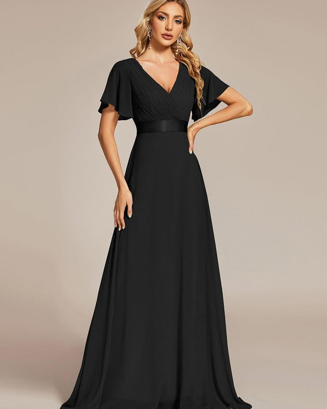 Larissa | Empire Waist Flutter Sleeve Bridesmaid Dress