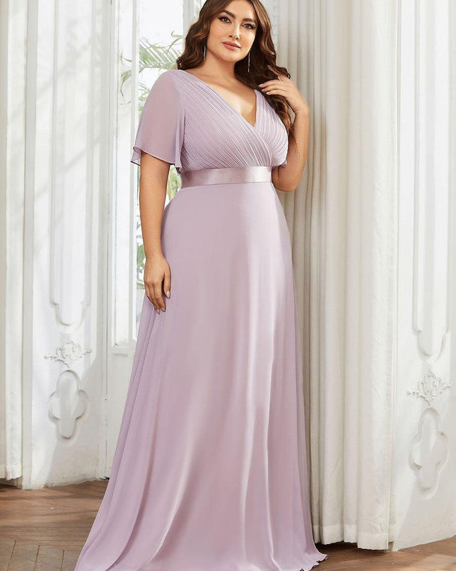 Larissa | Empire Waist Flutter Sleeve Bridesmaid Dress