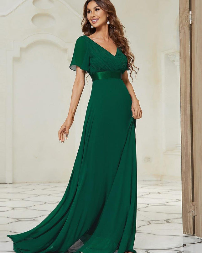 Larissa | Empire Waist Flutter Sleeve Bridesmaid Dress