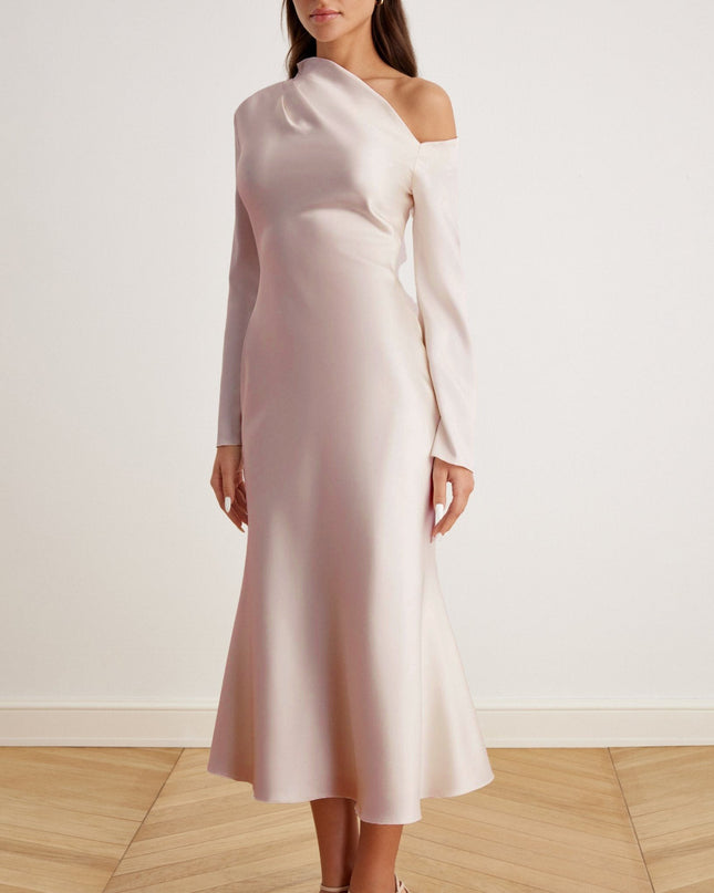 Liliana | Bare Shoulder Satin Bridesmaid Dress