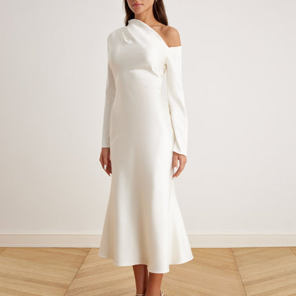 Liliana | Bare Shoulder Satin Bridesmaid Dress