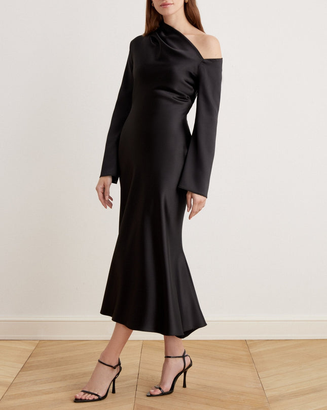 Liliana | Bare Shoulder Satin Bridesmaid Dress