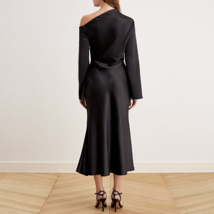 Liliana | Bare Shoulder Satin Bridesmaid Dress