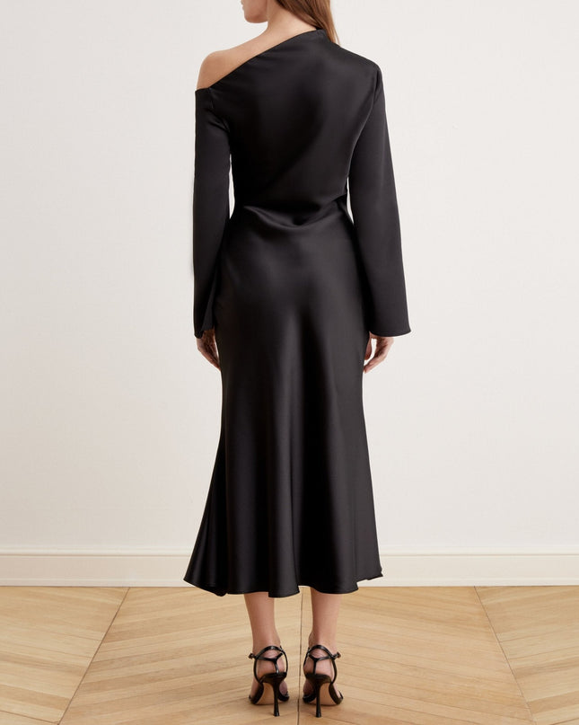 Liliana | Bare Shoulder Satin Bridesmaid Dress