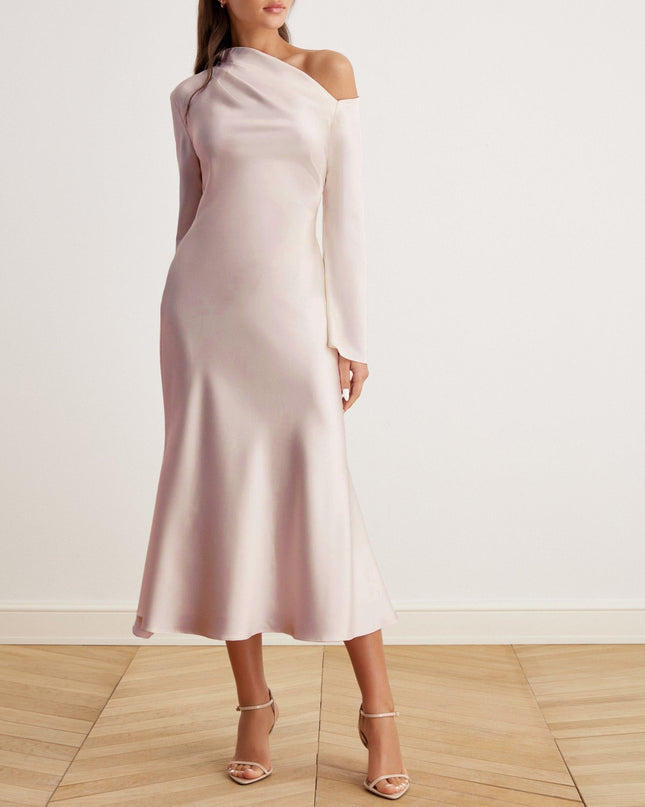 Liliana | Bare Shoulder Satin Bridesmaid Dress