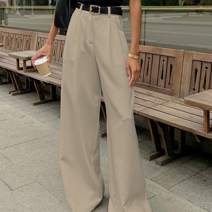 Mara | Autumn Solid Wide-Leg Palazzo Trousers