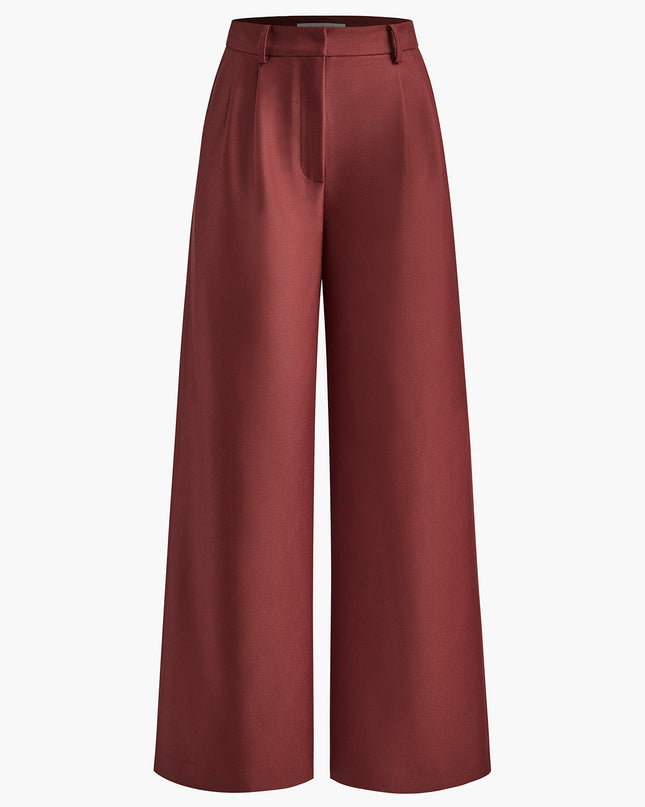 Mara | Autumn Solid Wide-Leg Palazzo Trousers