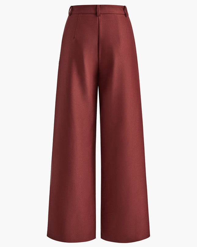 Mara | Autumn Solid Wide-Leg Palazzo Trousers